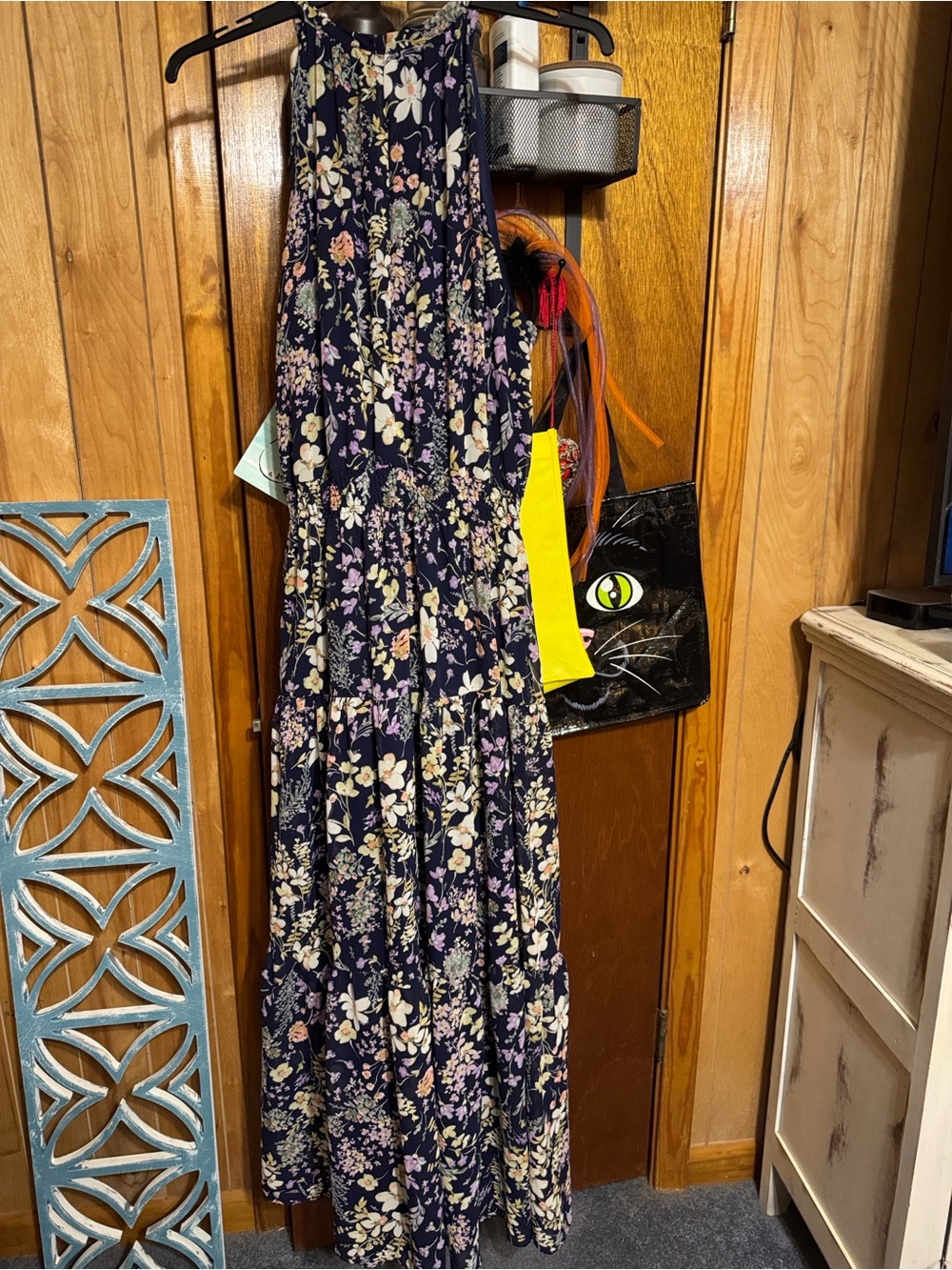 Tahari Arthur S. Levine Floral Navy/Purple/Light Green, etc. hook closure n back